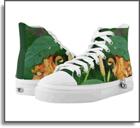 Green Lily - High Top Sneakers ZIPZ® designed by Island Art Bocas for Yotigo